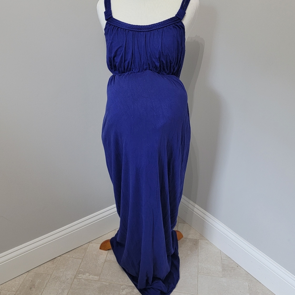 A Pea in the Pod blue maxi dress, size S